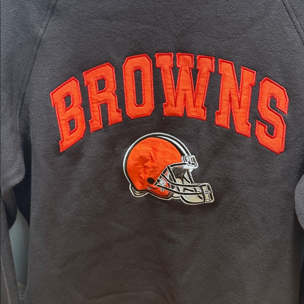 Tommy Hilfiger Men's Brown and Orange Crewneck Sweater - Picture 3 of 6